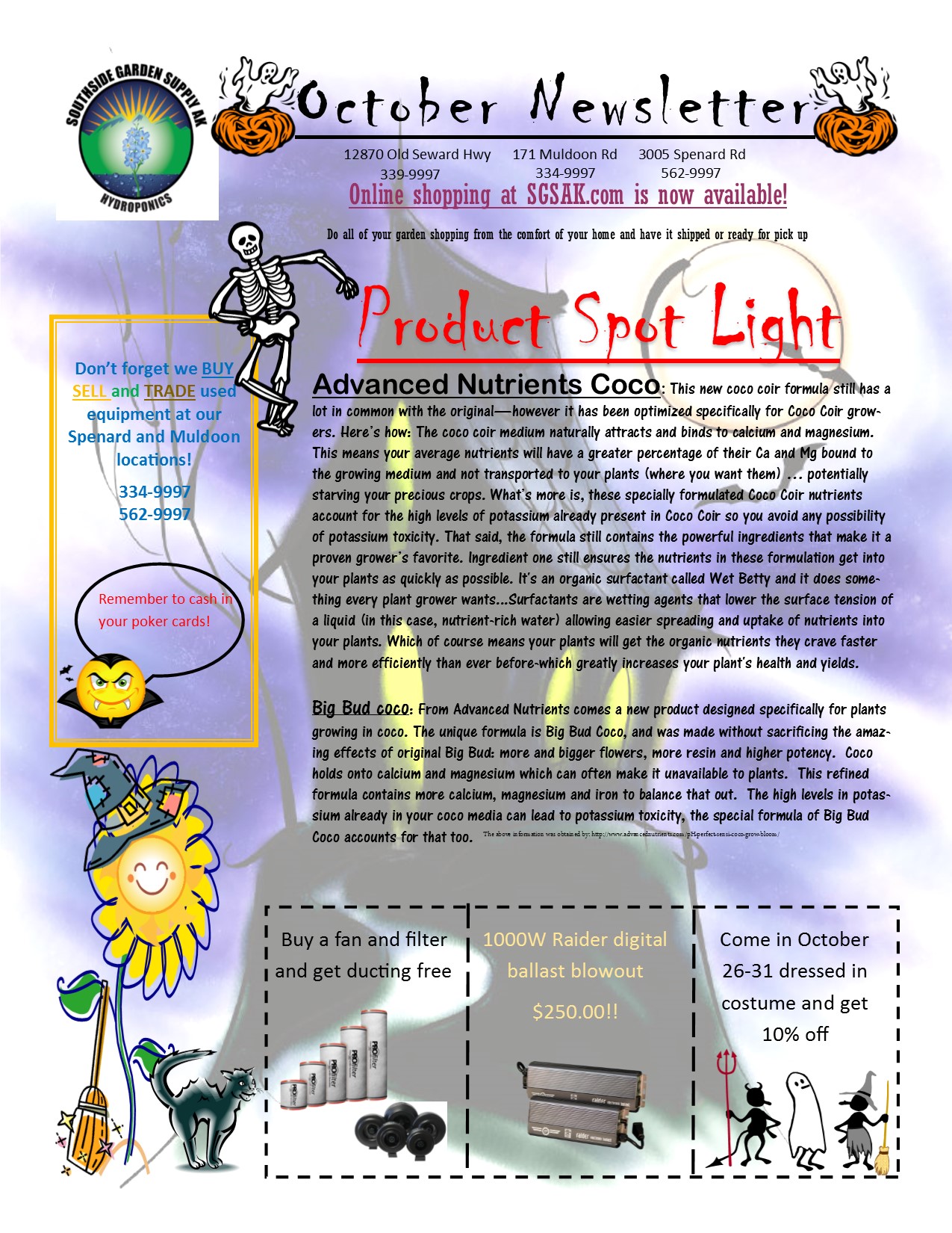 October Newsletter front