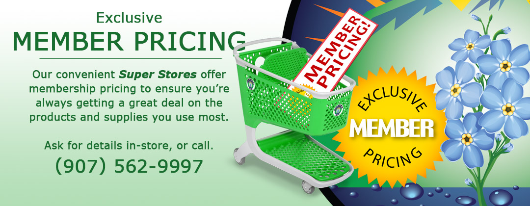 Alaska's hydroponic and indoor gardening store Member Pricing savings and cheap hydro